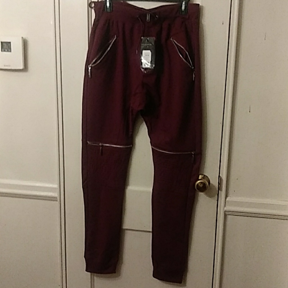 Burgundy joggers